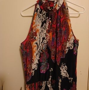 Sleeveless high neck blouse